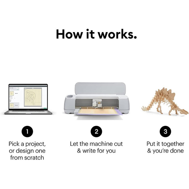 Cricut Maker 3 Smart Designer/Cutter/Personalizer Works with 300+ Materials and 13 Tools 2x Faster 10x Power 1 Year