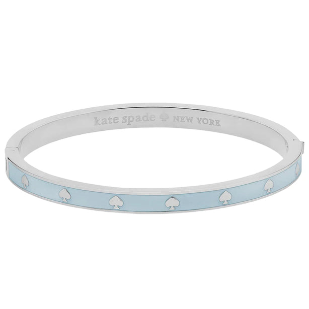Kate Spade Spot the Spade Enamel Hinged Bangle Bracelet - Crisp Sky KJ727