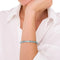 Kate Spade Spot the Spade Enamel Hinged Bangle Bracelet - Crisp Sky KJ727