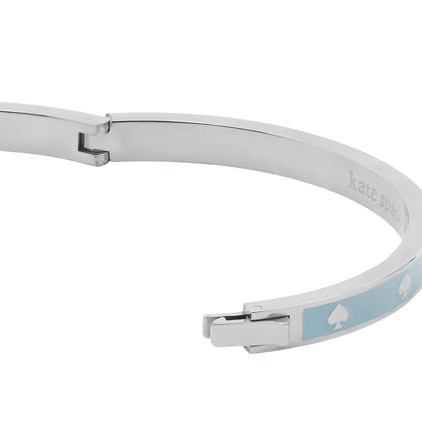 Kate Spade Spot the Spade Enamel Hinged Bangle Bracelet - Crisp Sky KJ727