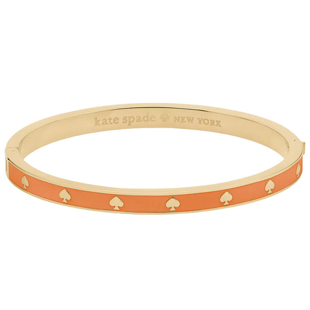 Kate Spade Spot the Spade Enamel Hinged Bangle Bracelet - Cayenne Pepper KJ727