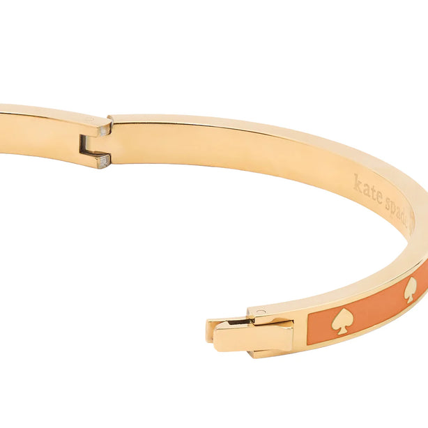 Kate Spade Spot the Spade Enamel Hinged Bangle Bracelet - Cayenne Pepper KJ727