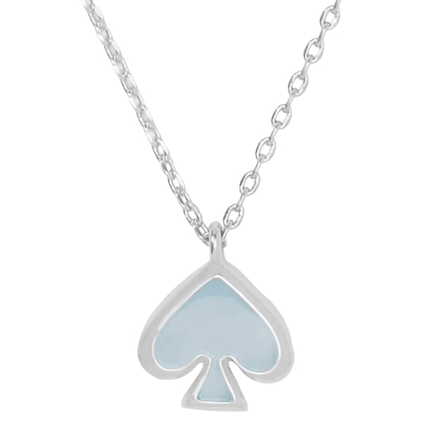 Kate Spade Everyday Spade Enamel Mini Pendant Necklace - Crisp Sky o0ru3073