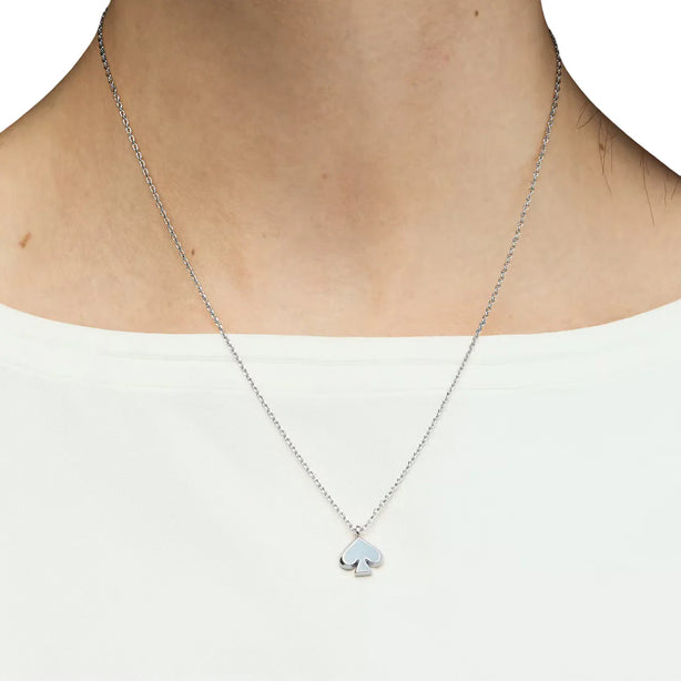 Kate Spade Everyday Spade Enamel Mini Pendant Necklace - Crisp Sky o0ru3073