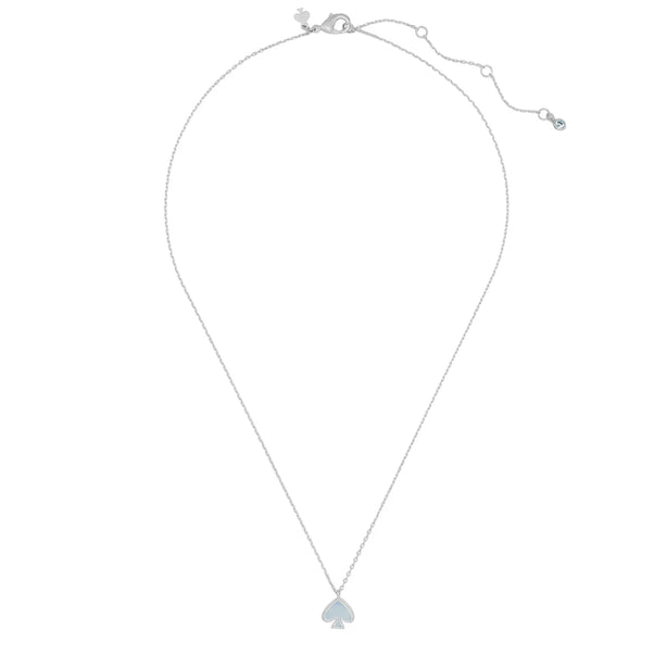 Kate Spade Everyday Spade Enamel Mini Pendant Necklace - Crisp Sky o0ru3073