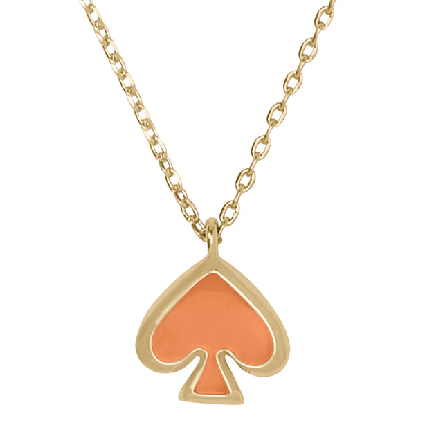 Kate Spade Everyday Spade Enamel Mini Pendant Necklace - Cayenne Pepper o0ru3073