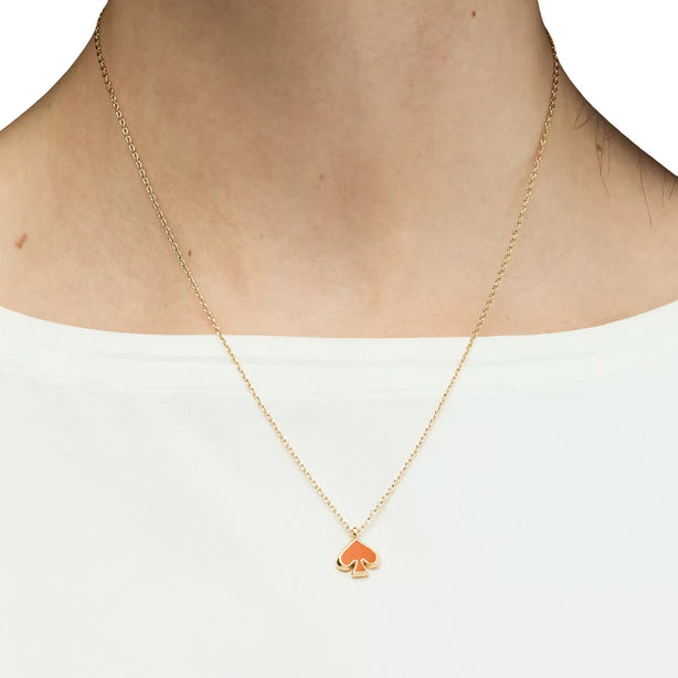 Kate Spade Everyday Spade Enamel Mini Pendant Necklace - Cayenne Pepper o0ru3073