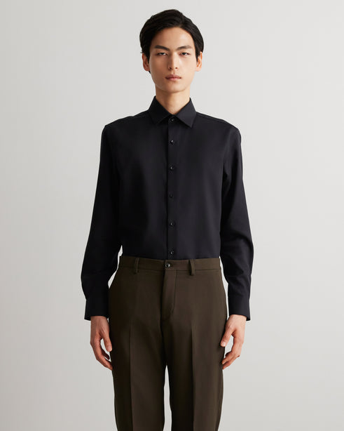 Alexander & Sons, Black Twill, Long Sleeve Shirt