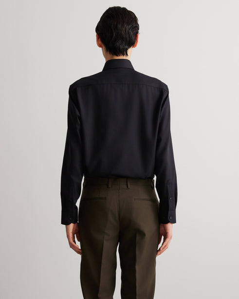 Alexander & Sons, Black Twill, Long Sleeve Shirt
