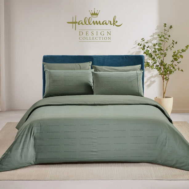 Long-Staple Cotton Bed Sheet – 1200TC Dobby Basil Green