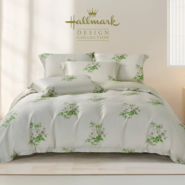 Hallmark Morbida Pure Tencel 1500TC Print Bed Linen - Floral Green