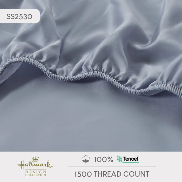 Hallmark Morbida Pure Tencel 1500TC Print Bed Linen - Floral Blue
