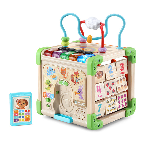 LeapFrog Touch and Learn Wooden Activity Cube | Baby Toy | Early Learning Toy | Wooden Toy