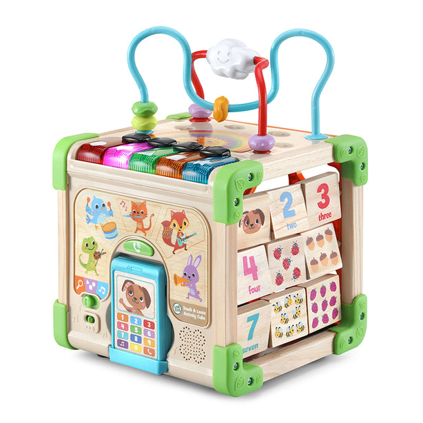 LeapFrog Touch and Learn Wooden Activity Cube | Baby Toy | Early Learning Toy | Wooden Toy