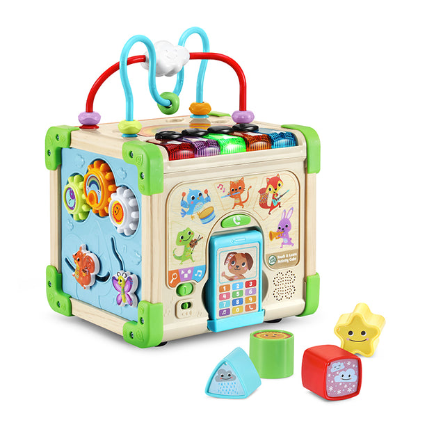 LeapFrog Touch and Learn Wooden Activity Cube | Baby Toy | Early Learning Toy | Wooden Toy
