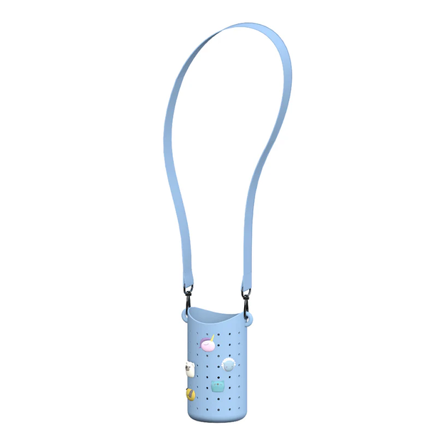 ASP05846 ASOBU Bestie Adjustable Bottle Sling Strap - Blue | Kids Hands-Free Water Bottle Carrier