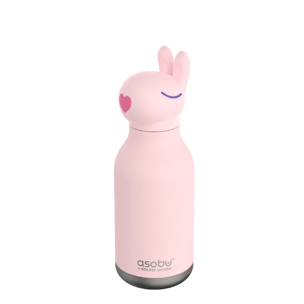 ASBV05459 ASOBU Bestie Kids Thermal Water Bottle - Bunny | Cute Insulated Leak-Proof Stainless Steel