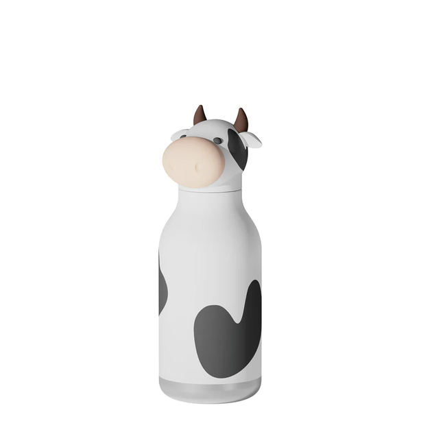 ASBV05831 ASOBU Bestie Kids Thermal Water Bottle - Cow | Cute Insulated Leak-Proof Stainless Steel