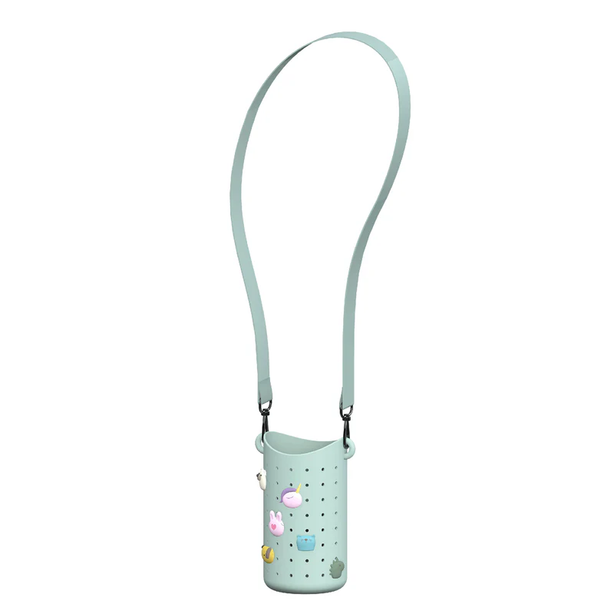 ASP05847 ASOBU Bestie Adjustable Bottle Sling Strap - Green | Kids Hands-Free Water Bottle Carrier