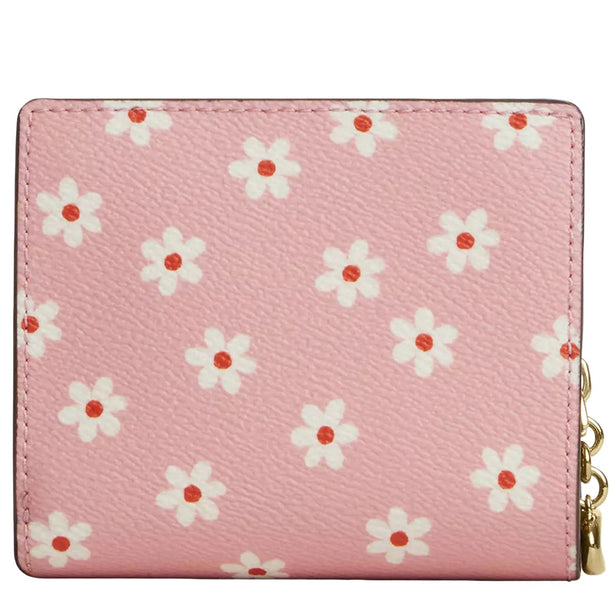 Coach Snap Wallet With Floral Print - Pink Multi CFE05