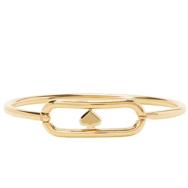 Kate Spade Cut To The Chase Oval Spade Bangle Bracelet - Gold KM177