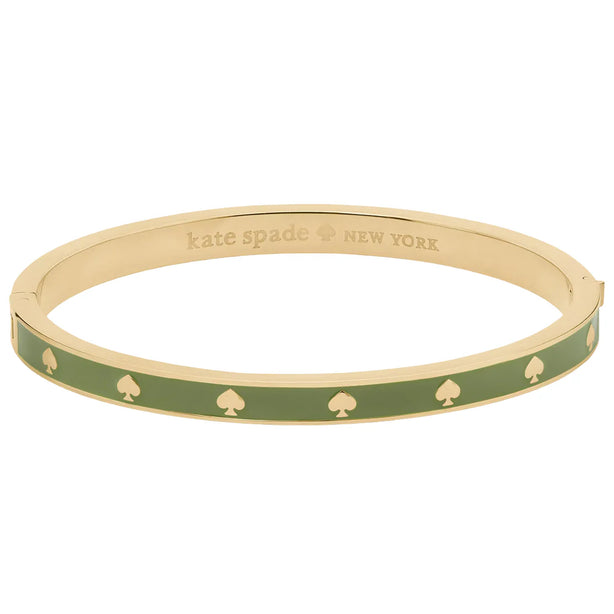 Kate Spade Spot the Spade Enamel Hinged Bangle Bracelet - Cedar Stand KJ727
