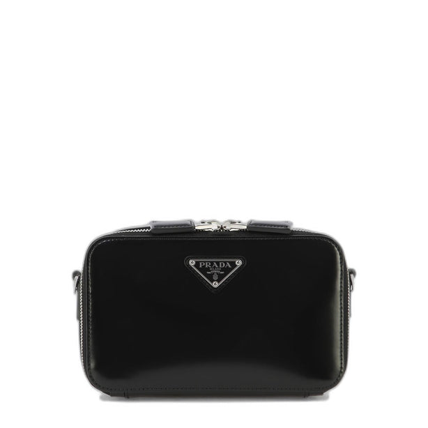 Brique Calfskin Crossbody - Black
