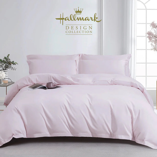 Hallmark Simplicity Premium Cotton 1200TC Plain Bed Linen - Lavender