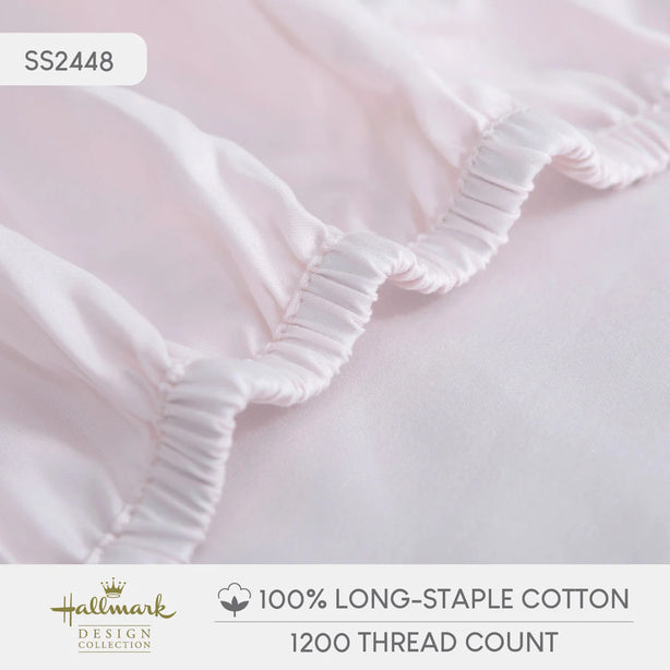 Hallmark Simplicity Premium Cotton 1200TC Plain Bed Linen - Lavender