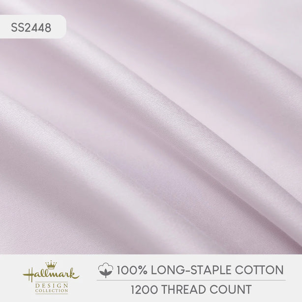 Hallmark Simplicity Premium Cotton 1200TC Plain Bed Linen - Lavender