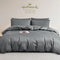 Hallmark Simplicity Premium Cotton 1200TC Plain Bed Linen - Dark Grey