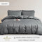 Hallmark Simplicity Premium Cotton 1200TC Plain Bed Linen - Dark Grey