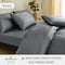 Hallmark Simplicity Premium Cotton 1200TC Plain Bed Linen - Dark Grey