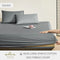 Hallmark Simplicity Premium Cotton 1200TC Plain Bed Linen - Dark Grey