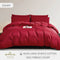 Hallmark Simplicity Premium Cotton 1200TC Plain Bed Linen - Rose Red