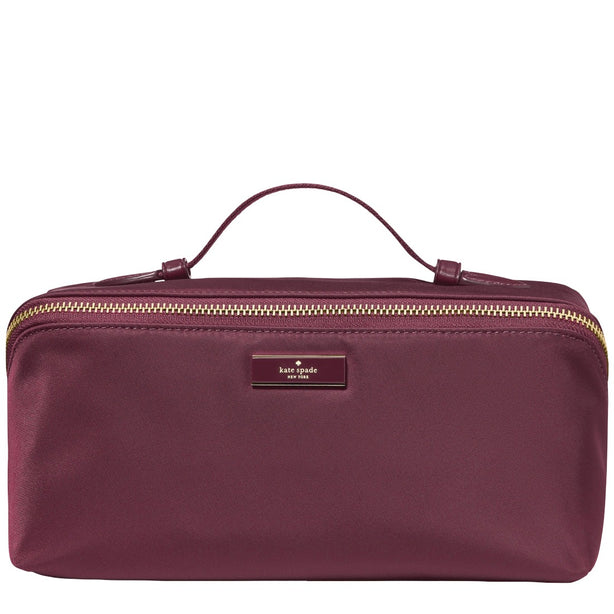 Kate Spade Carter Nylon Travel Cosmetic Pouch - Deep Cherry KL877