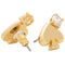 Kate Spade Everyday Spade Stone Studs Earrings in Clear/ Gold KK008