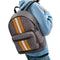 Coach West Backpack Bag In Signature Canvas With Varsity Stripe - Grey/ Ochre/ Chalk CV922