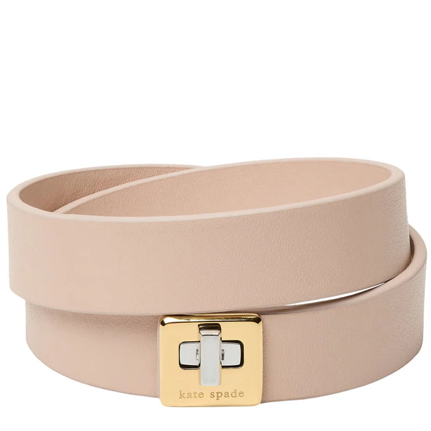 Kate Spade Phoebe Leather Double Wrap Bracelet - Tan KL499