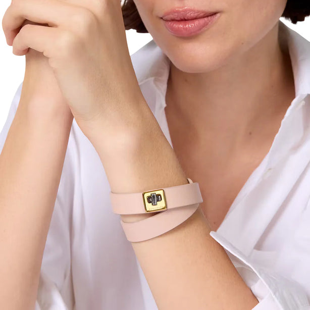 Kate Spade Phoebe Leather Double Wrap Bracelet - Tan KL499