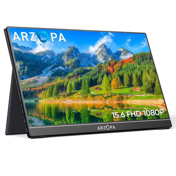 ARZOPA A1 15.6'' FHD 1080P Portable Monitor with Smart Cover