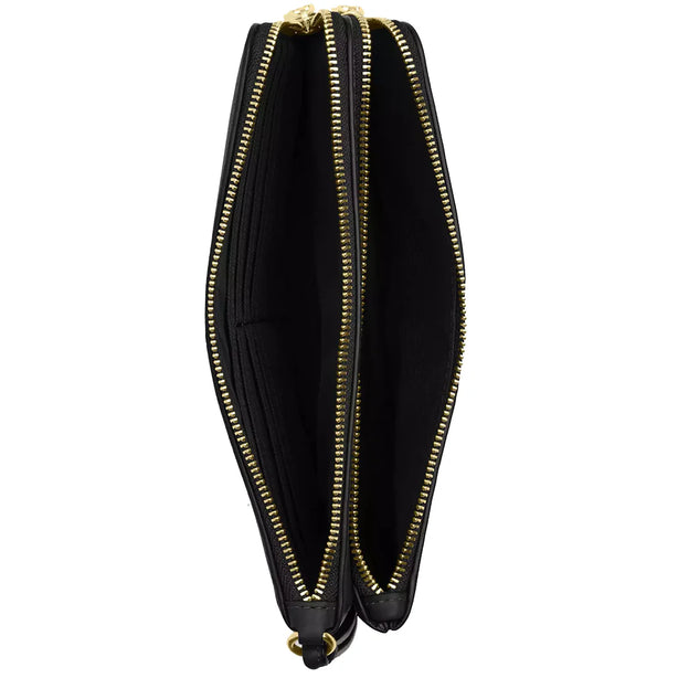 Coach Double Zip Wallet in Black CU919