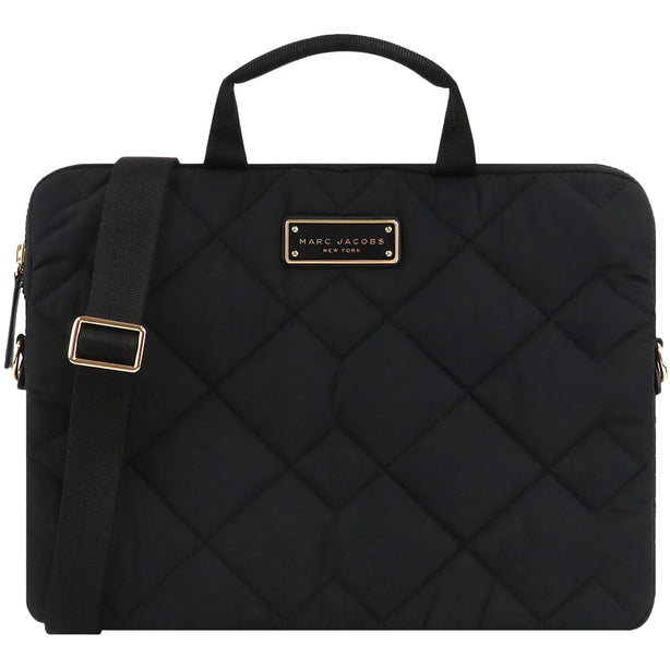 Marc Jacobs Quilted Nylon Laptop Bag in Black S550M06FA21