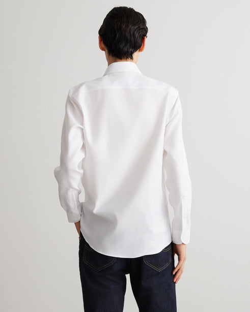 Alexander & Sons, White Dobby, Long Sleeve Shirt