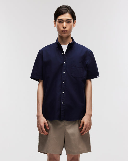Highr, Navy, Oxford BD Short Sleeve Shirt