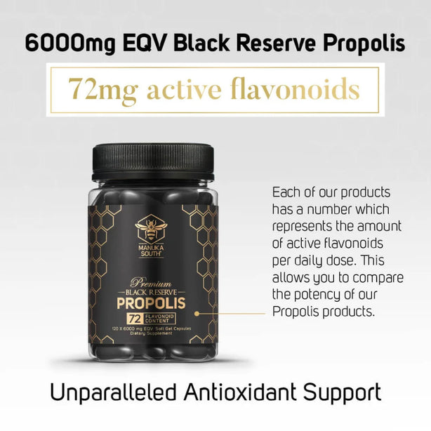 Manuka South Black Reserve Propolis for immunity anti-inflammation heart health