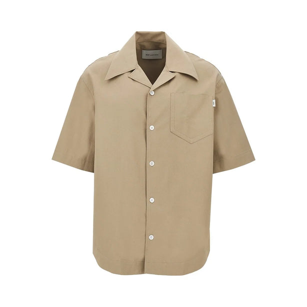 AMI Cotton gabardine bowling shirt