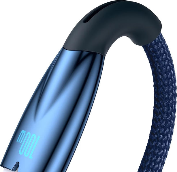 Baseus Glimmer Series Fast Charging Data Cable USB to Type-C 100W 2m Blue