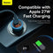 Baseus Golden Contactor Max Dual Fast Charger Car Charger U+C 60W Blue