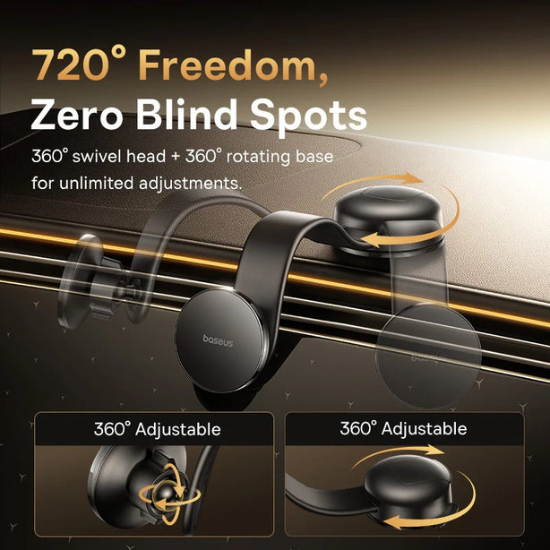 DZ-OS Baseus PrimeTrip C03 Air Clamping Car Mount (Suction Cup Version, Cosmic Black)